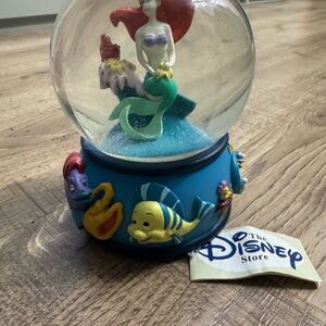 Disney Ariel Snow Globe with Red and Blue Accents
